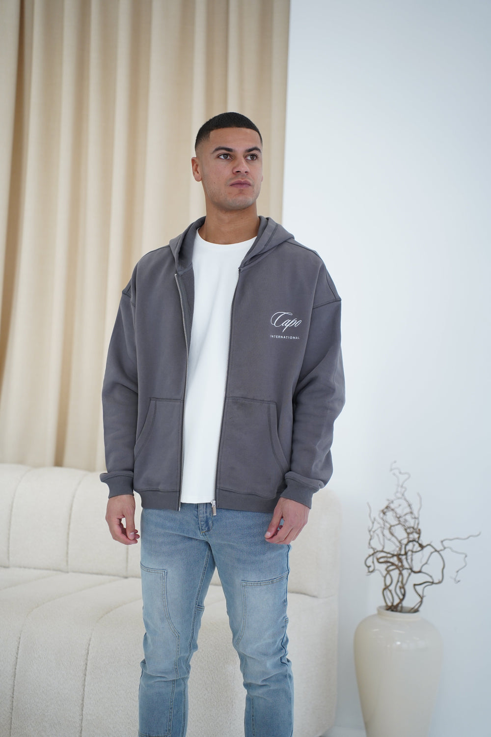 Capo International Full Zip Hoodie - Charcoal