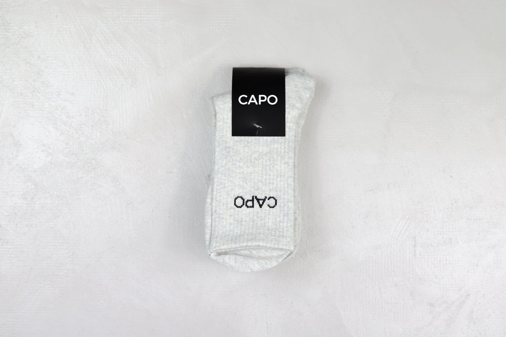 Capo Essential 3 Pack Crew Socks - Grey